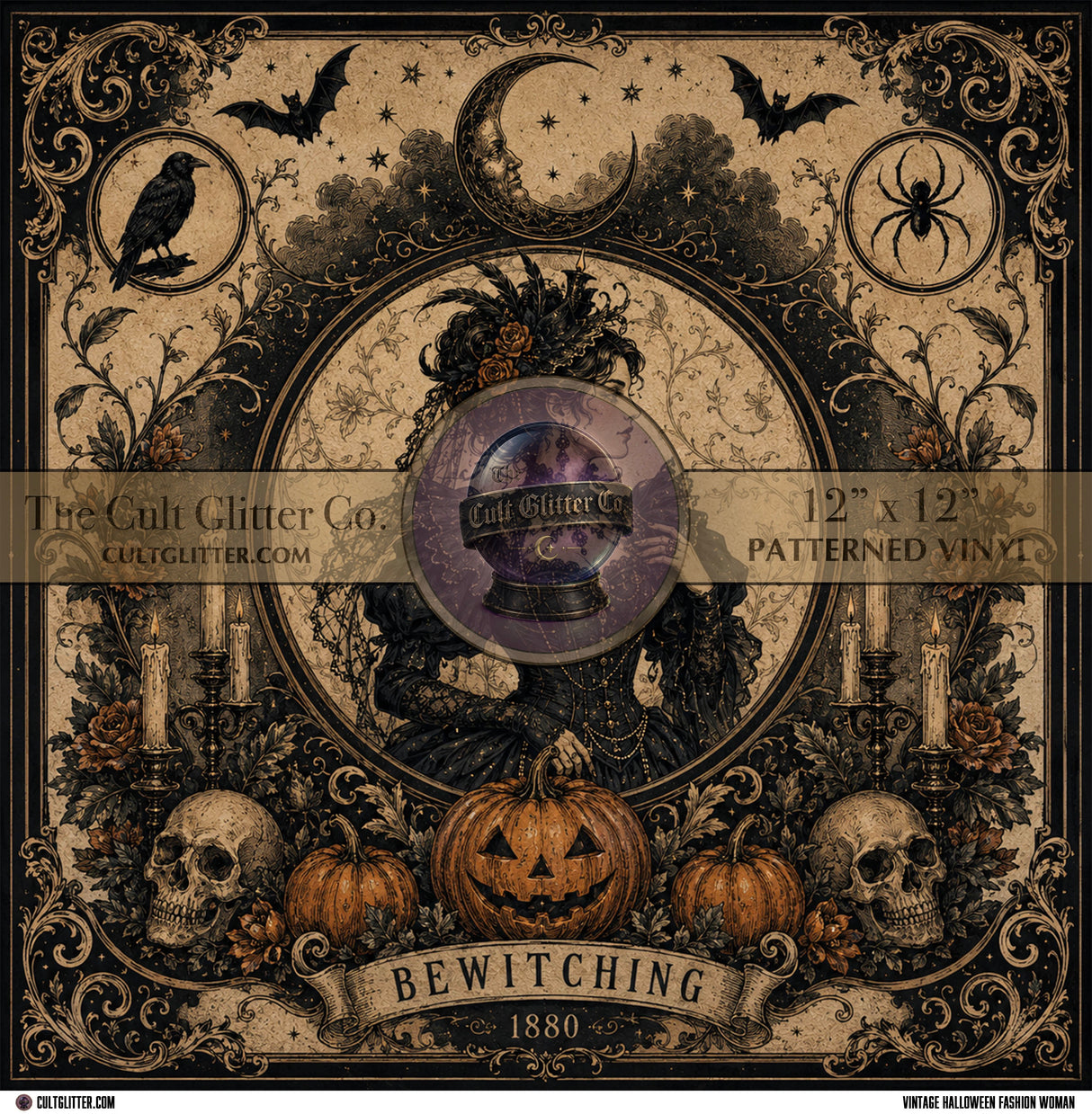 Vintage Halloween Fashion Woman - Vinyl