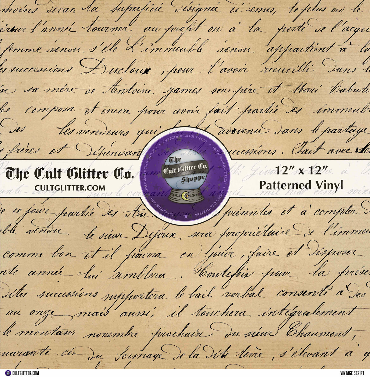 Vintage Script - Vinyl