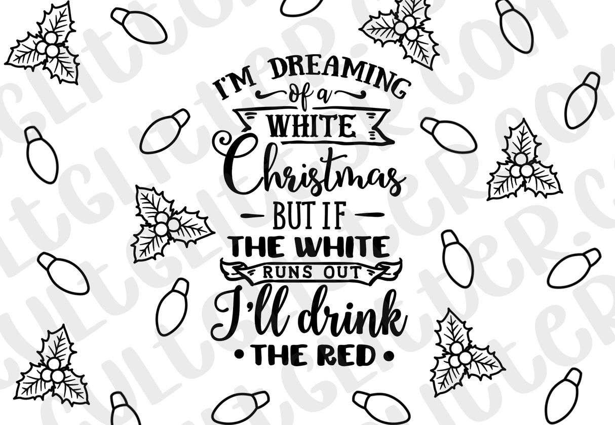White Christmas Tumbler Template