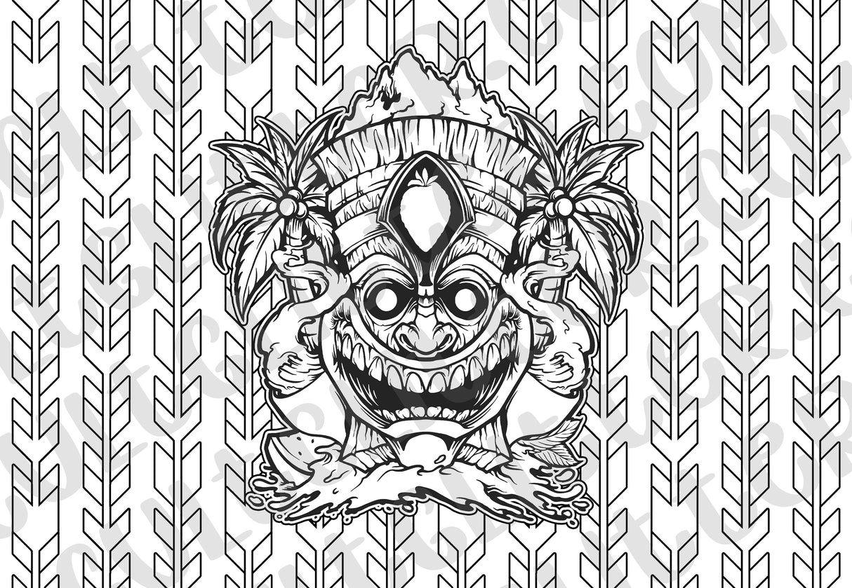 Twisted Tiki Tumbler Template