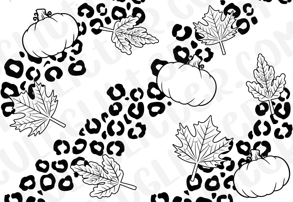 Fall Swirl Tumbler Template