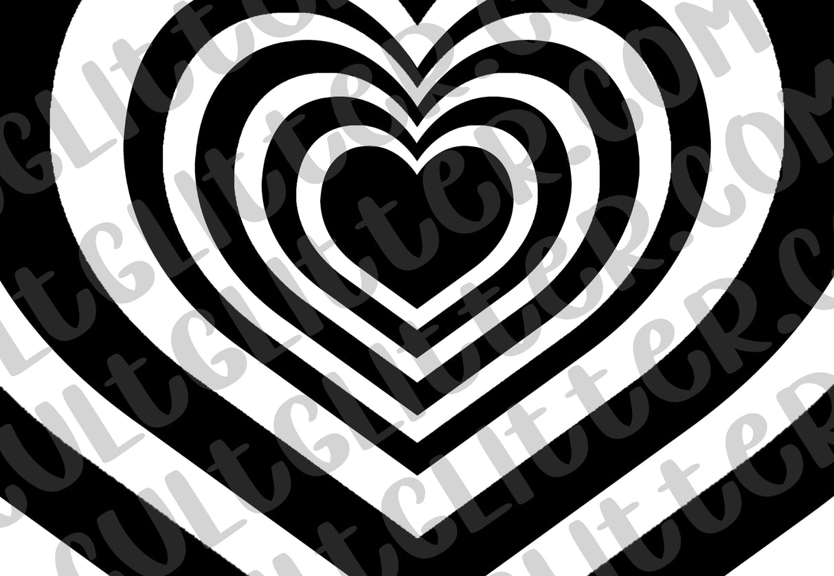 Heart Burst + Outline Tumbler Template