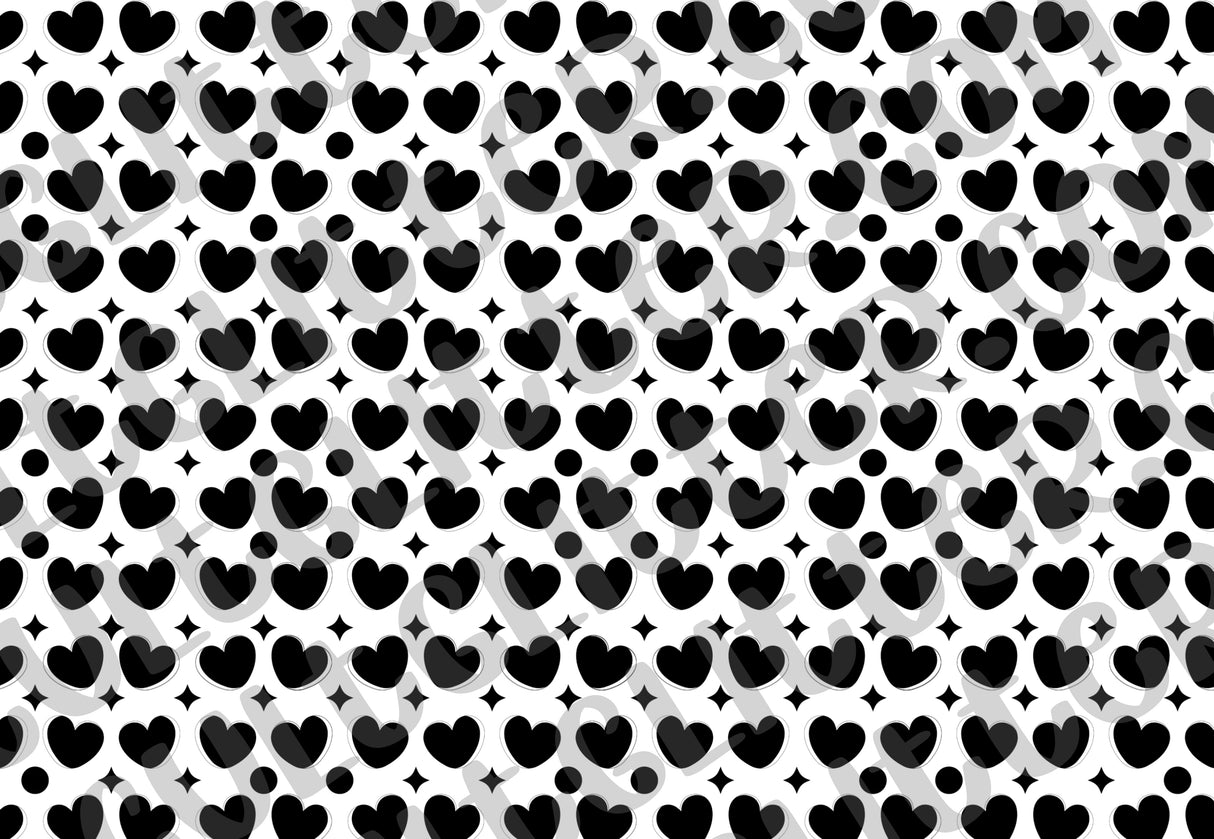 Hearts and Sparkles Tumbler Template