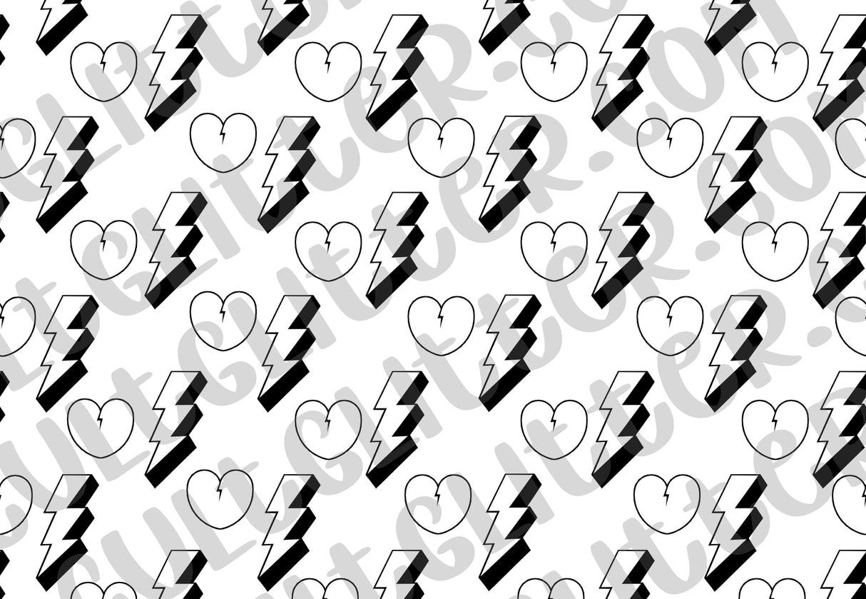 Lightning Hearts Template