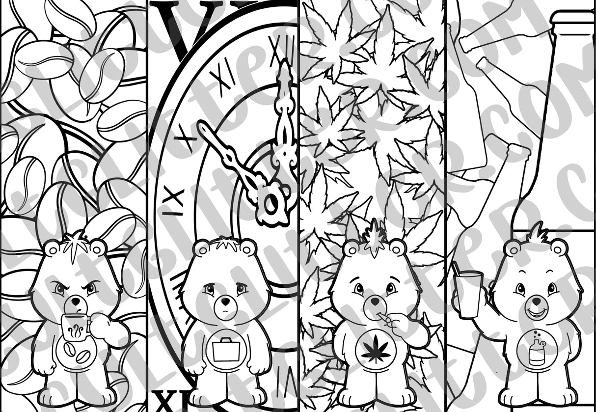 Mood Bears Tumbler Template