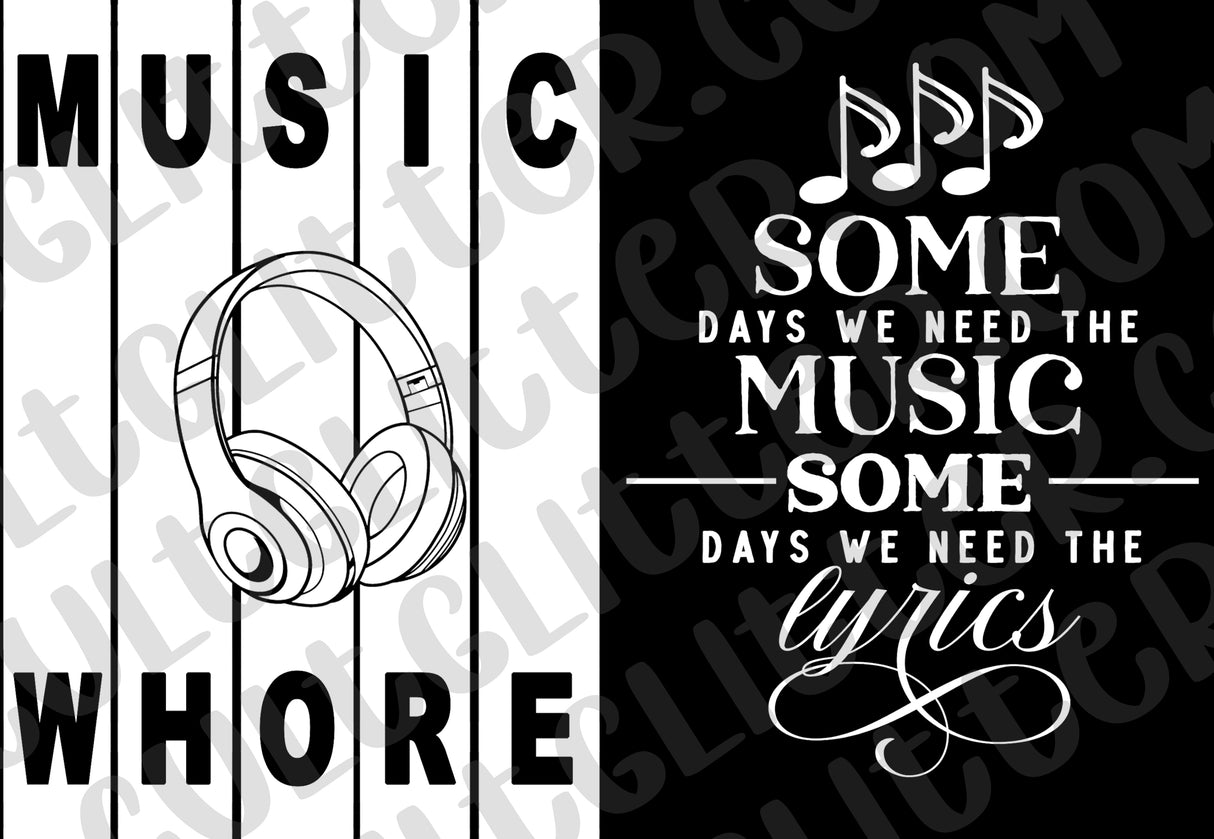 Music Whore Tumbler Template