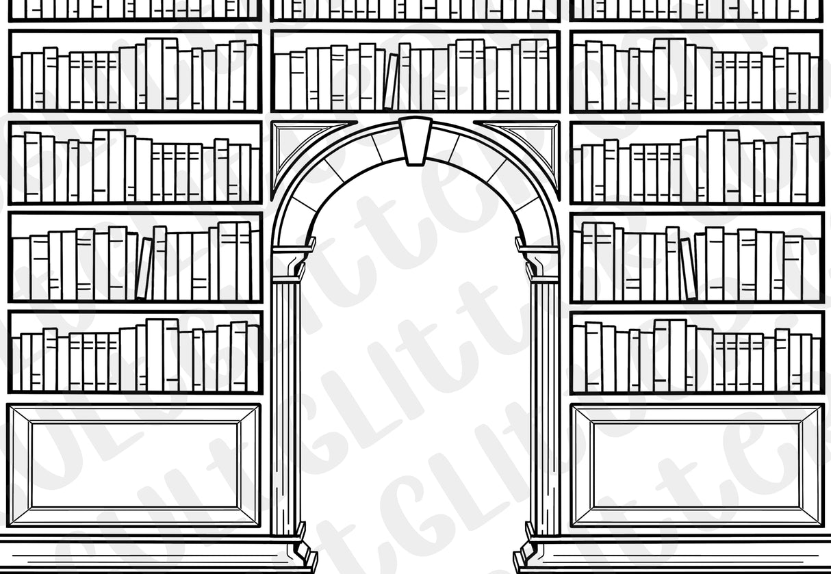 Roman Library Tumbler Template