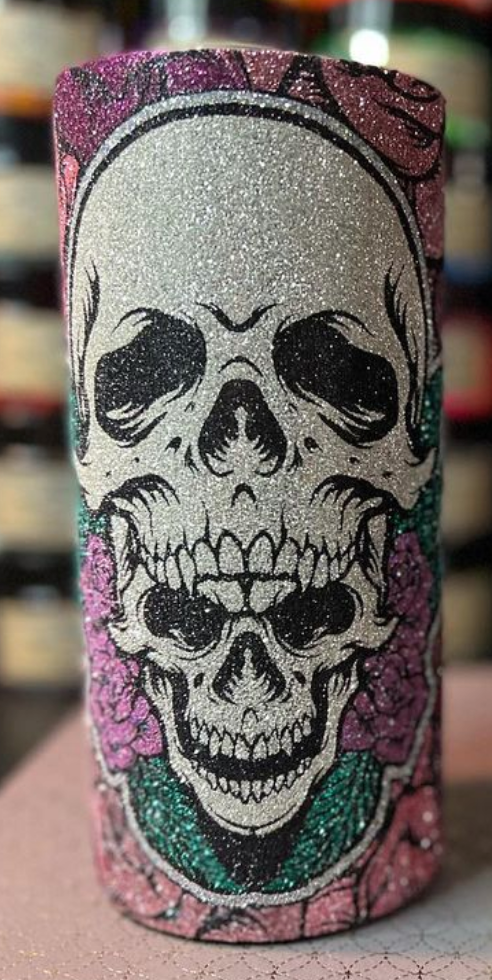 Skull and Roses Tumbler Template