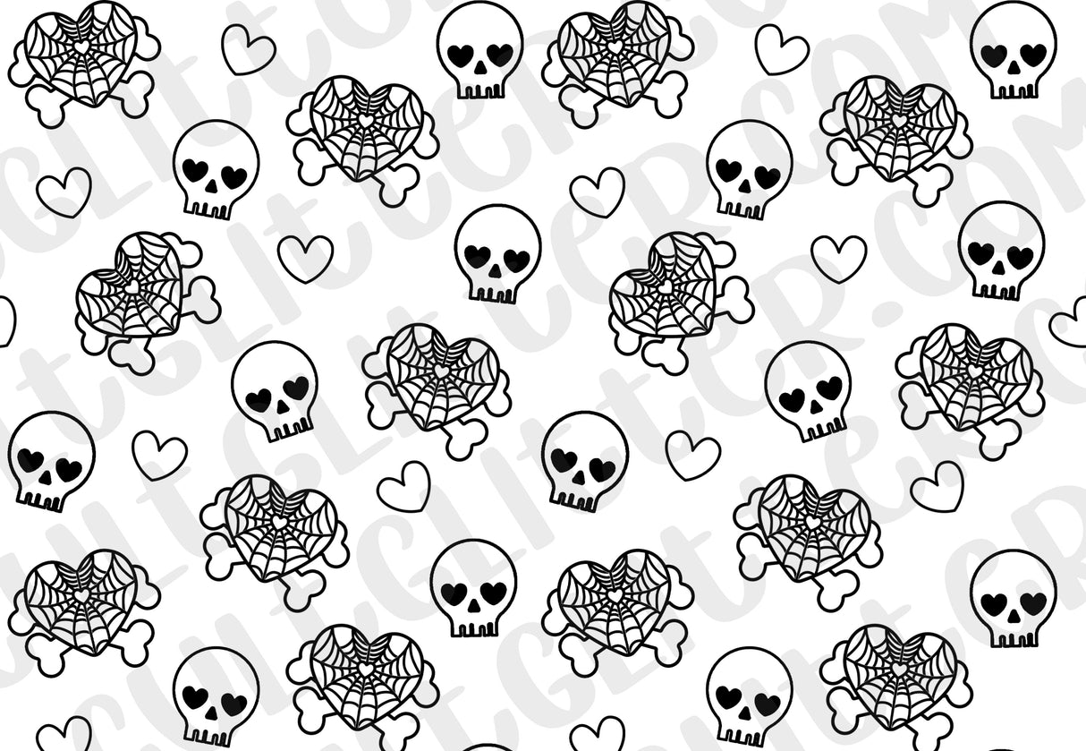 Skelly Valentine Tumbler Template