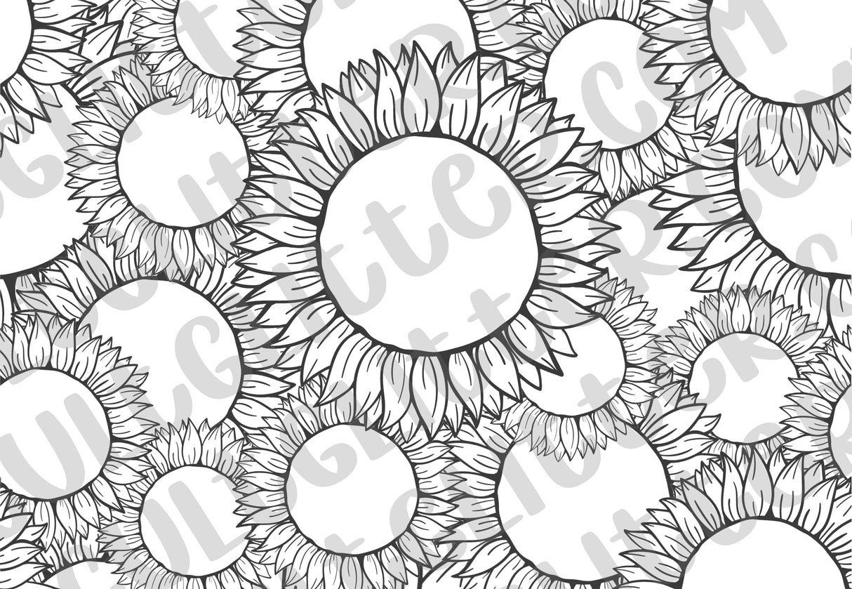 Sunflowers Tumbler Template