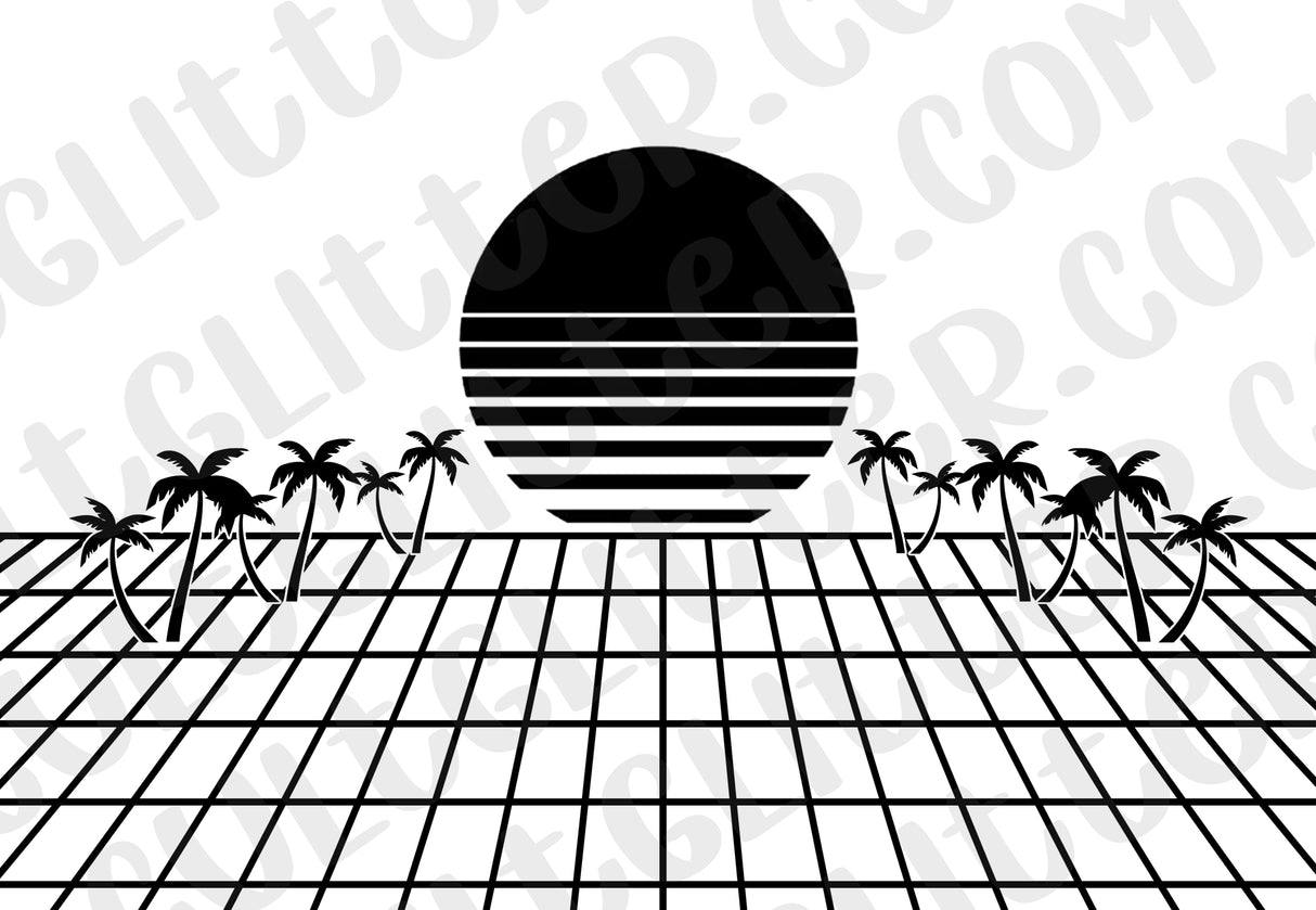 Synthwave Tumbler Template