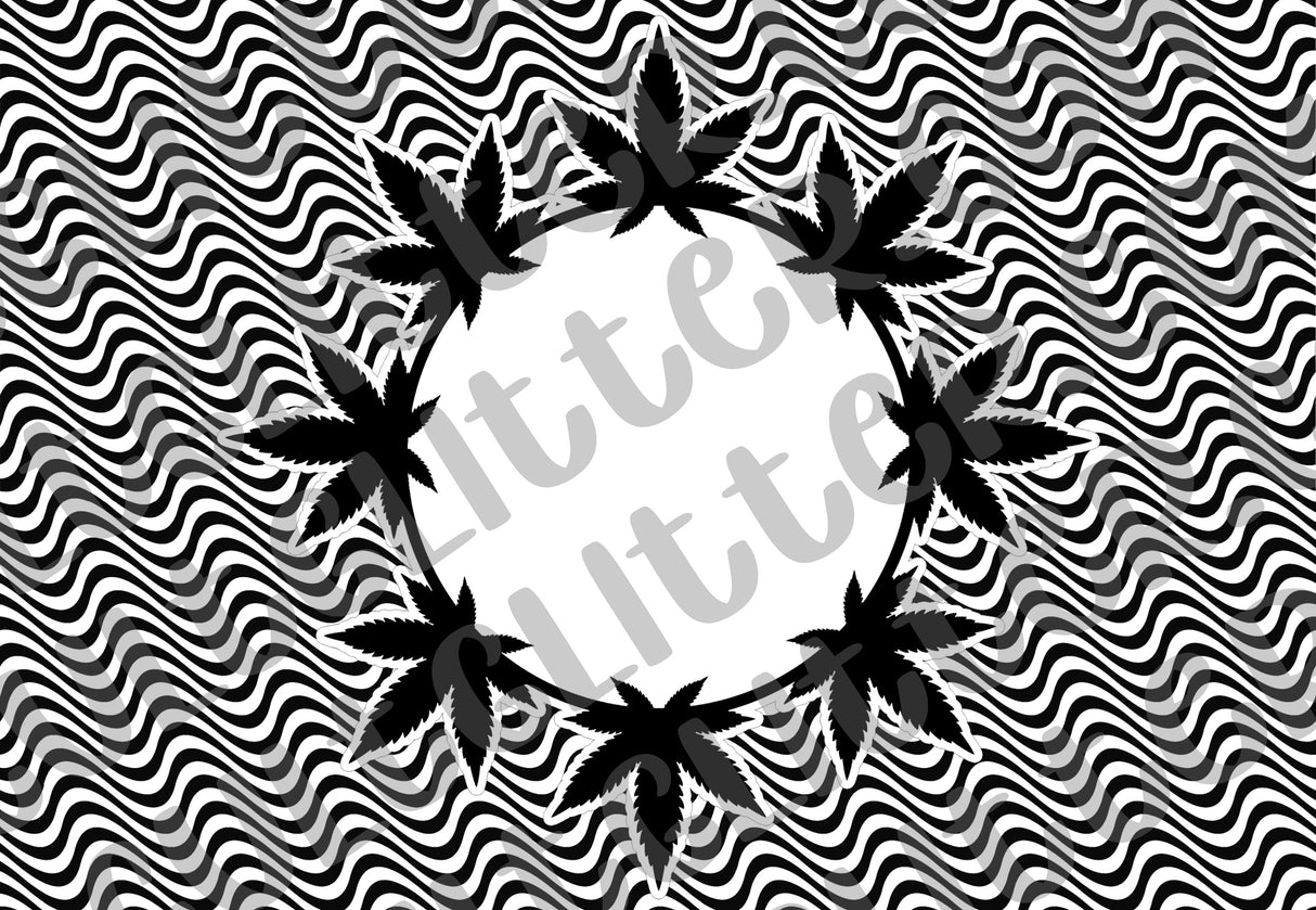 Trippy Weed Ring Tumbler Template