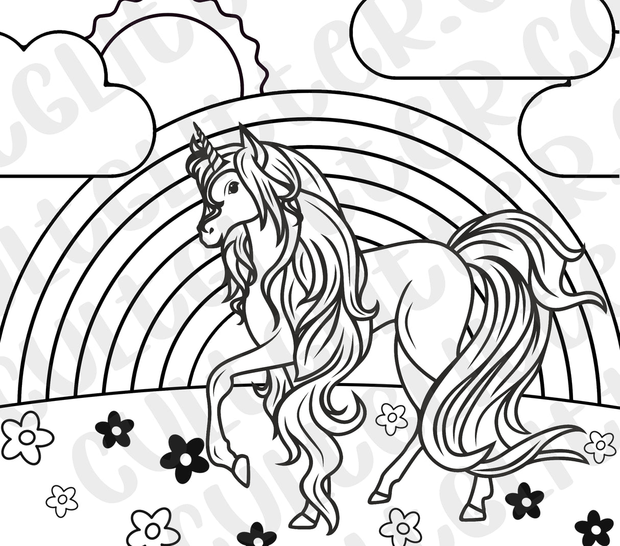 Unicorn Tumbler Template