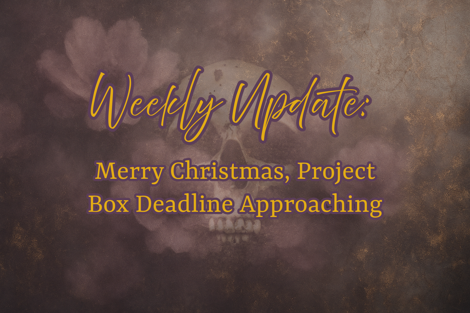 Weekly Update: Merry Christmas, Project Box Deadline Approaching