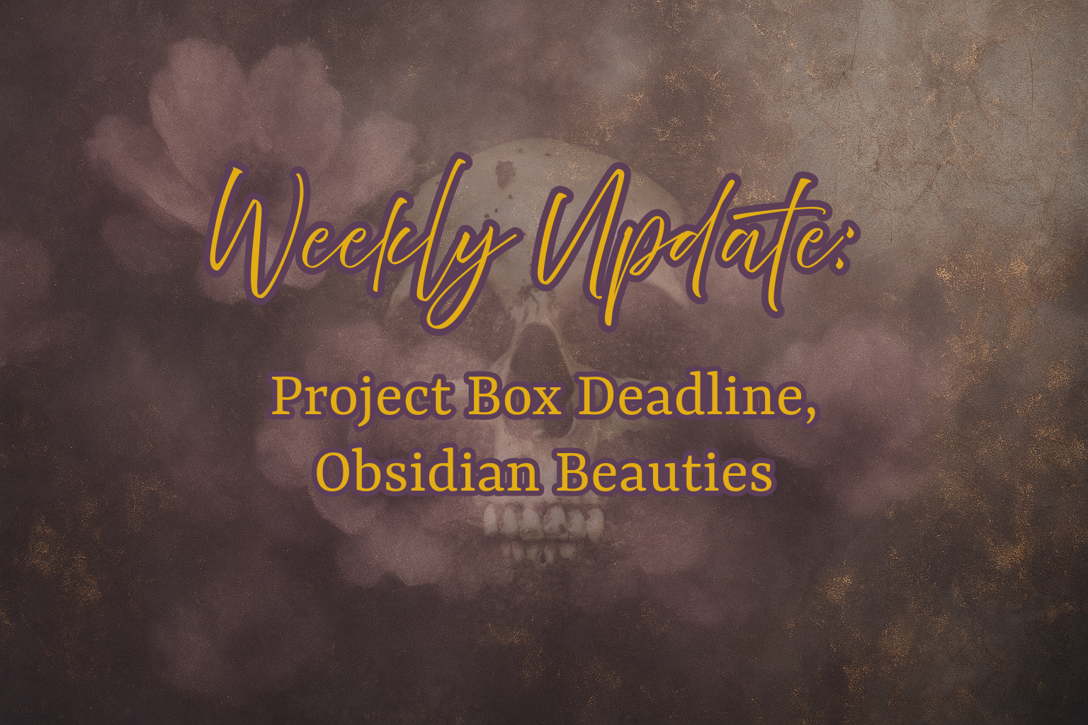 Weekly Update: Project Boxes Due, Obsidian Beauties