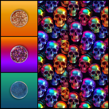 Colorful Metallic Skulls