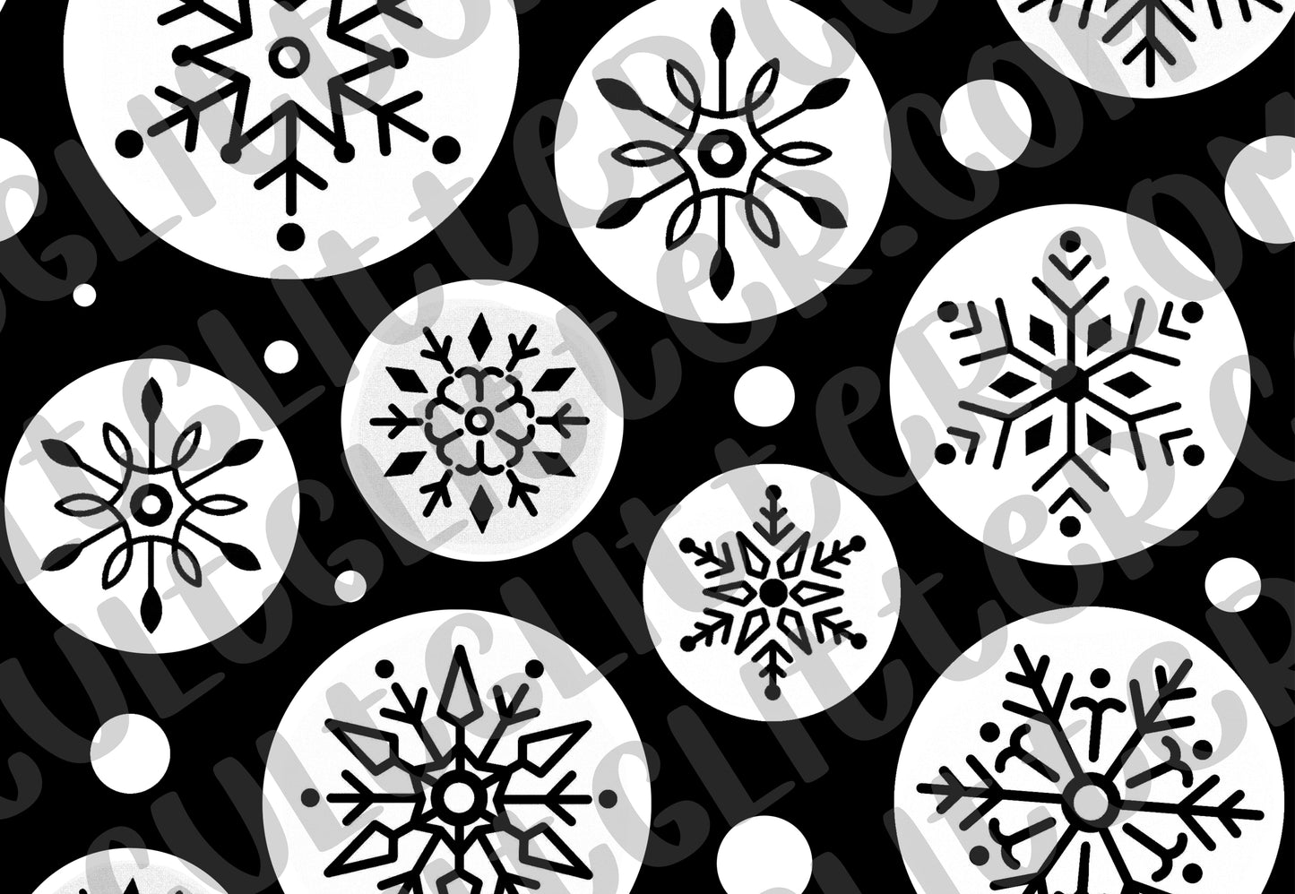 Abstract Snowflakes Template