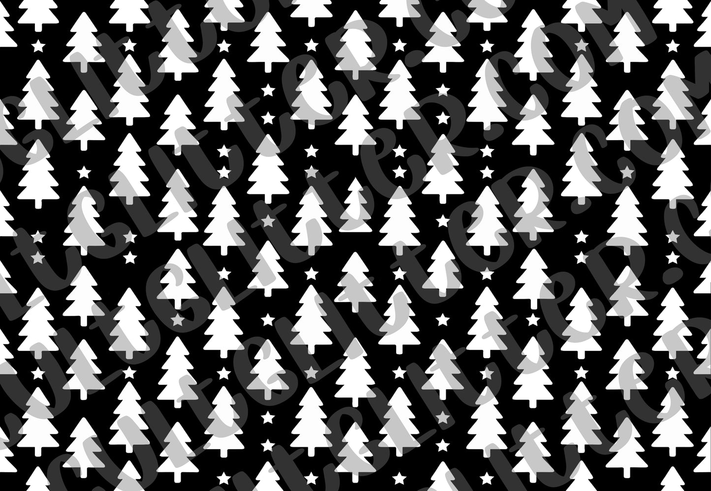 Christmas Trees and Stars Template