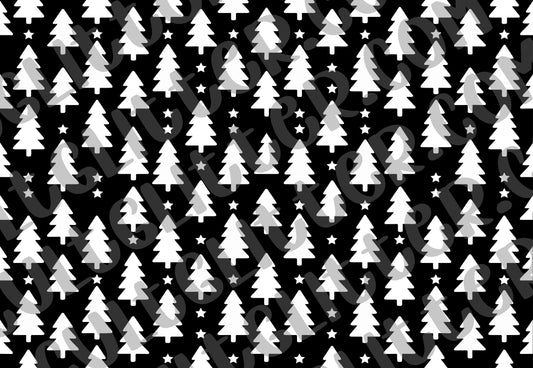 Christmas Trees and Stars Template