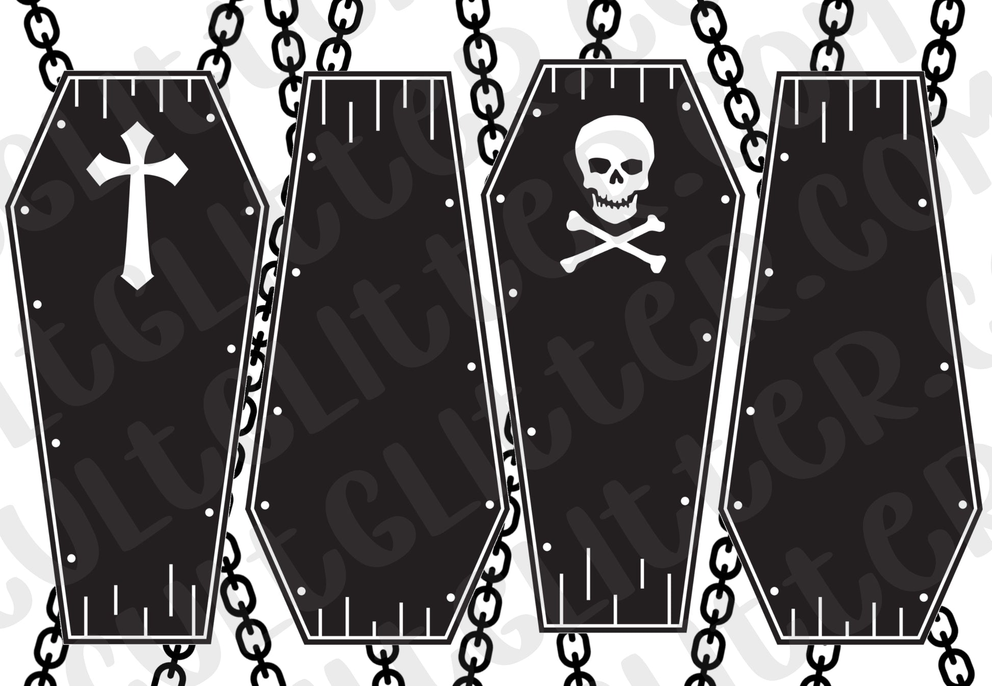 Coffins and Chains Tumbler Template