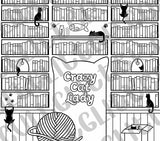 Crazy Cat Lady Library Template
