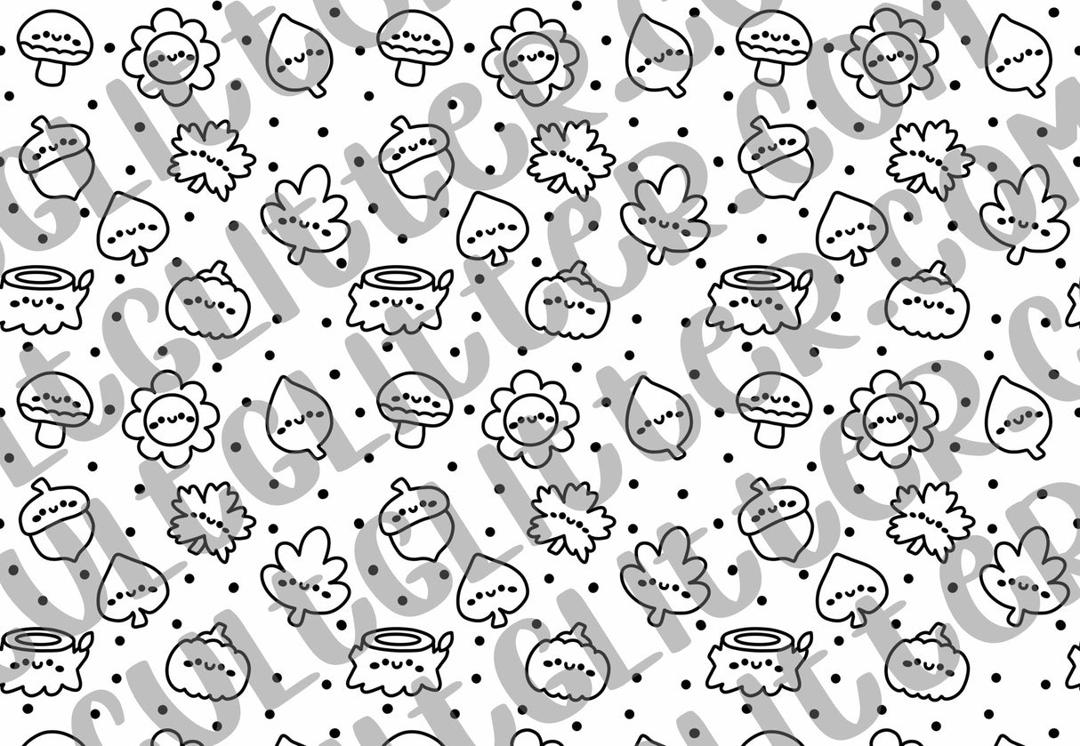 Cute Autumn Friends Template