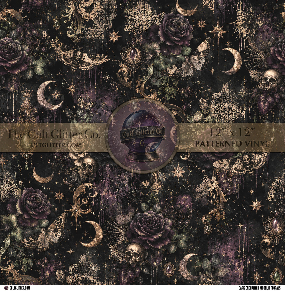 Dark Enchanted Moonlit Florals - Vinyl