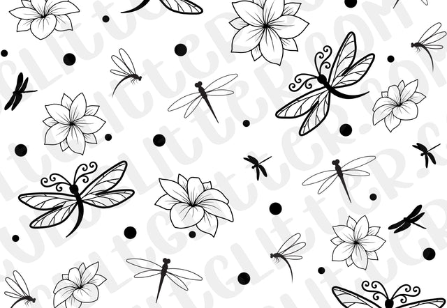 Dragonflies Tumbler Template