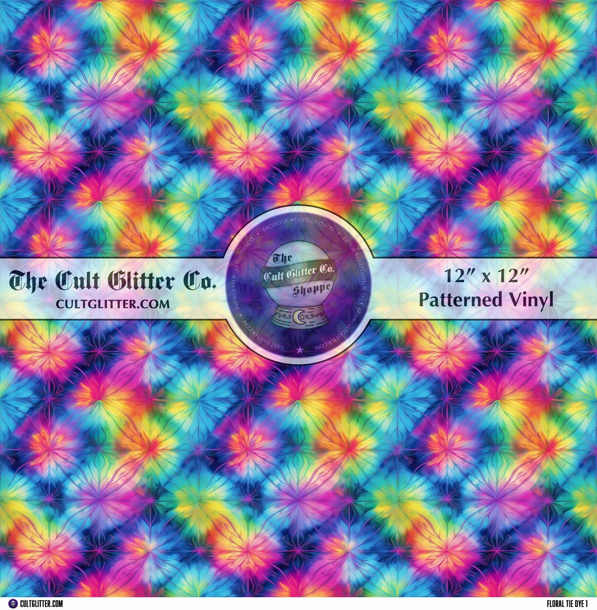 Floral Tie Dye 1 - Vinyl