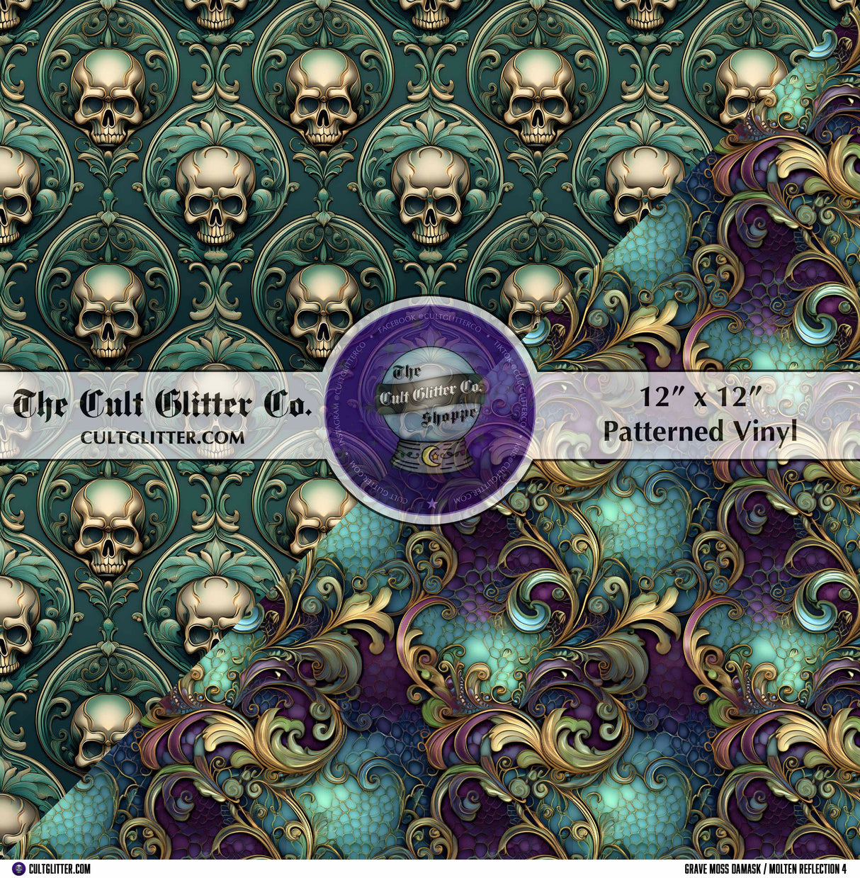 Grave Moss Damask / Molten Reflection 4 - Vinyl