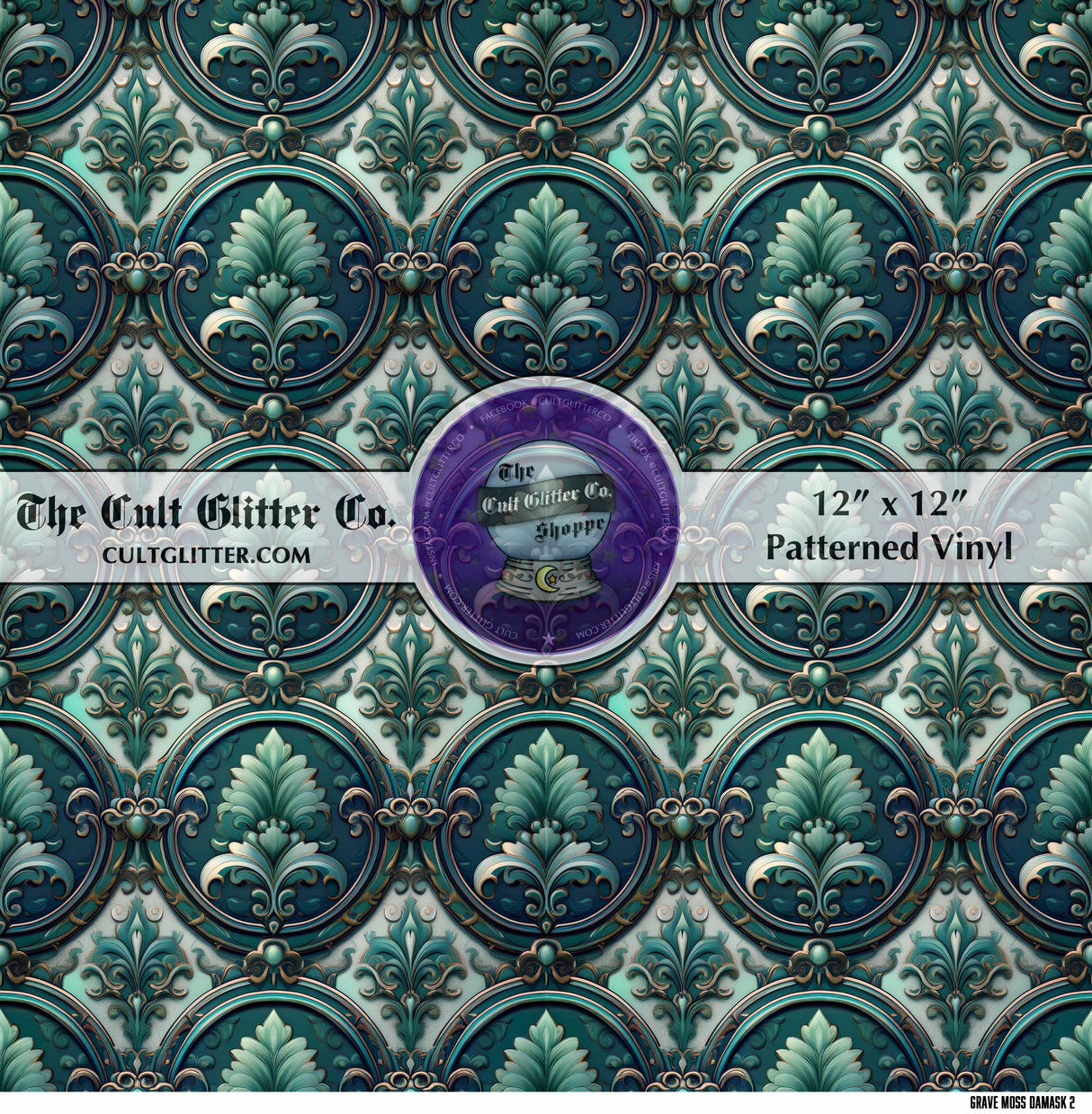 Grave Moss Damask 2 - Vinyl