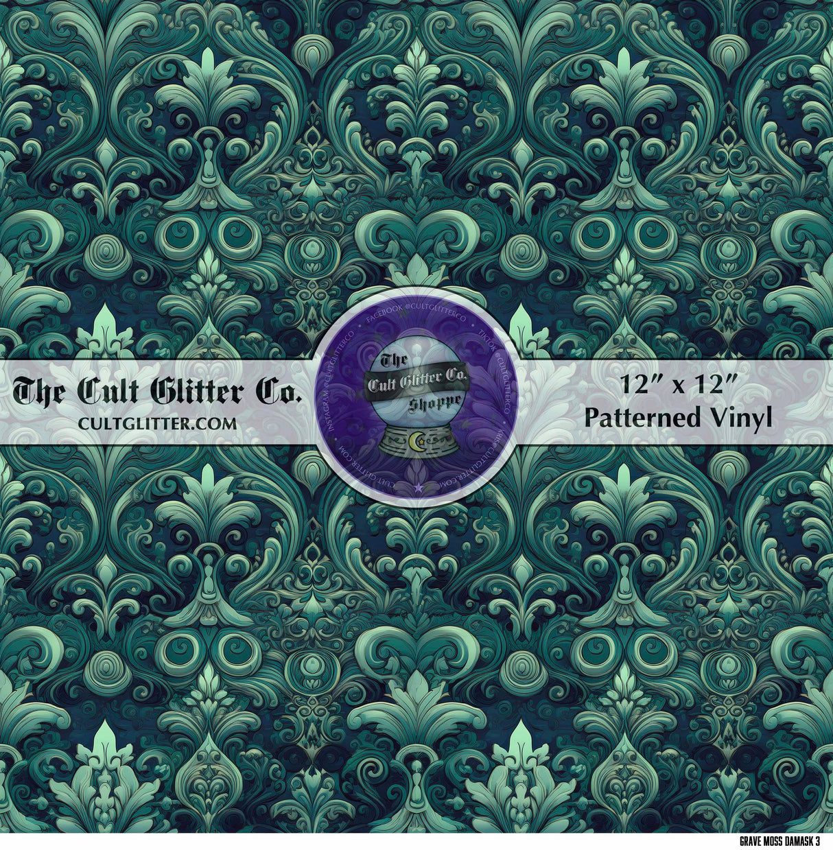 Grave Moss Damask 3 - Vinyl