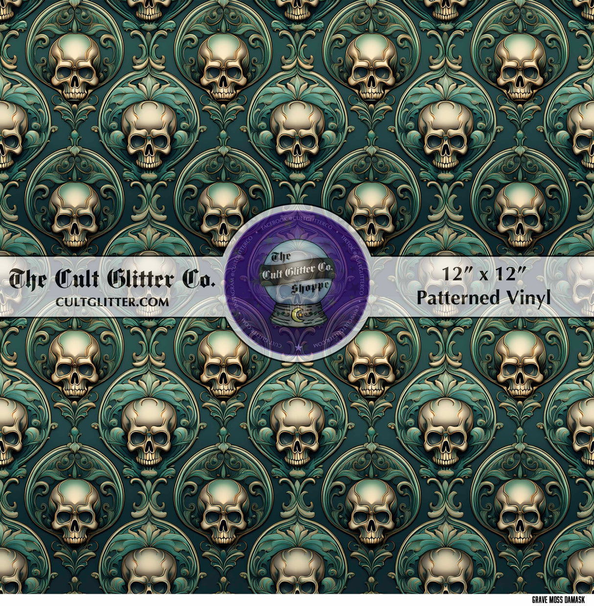 Grave Moss Damask  - Vinyl