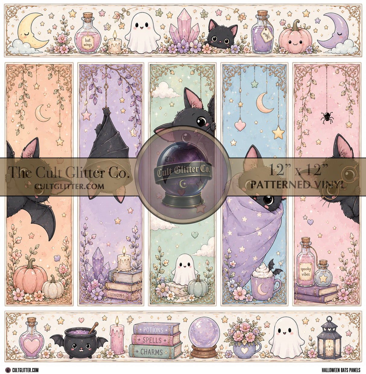 Halloween Bats Panels - Vinyl