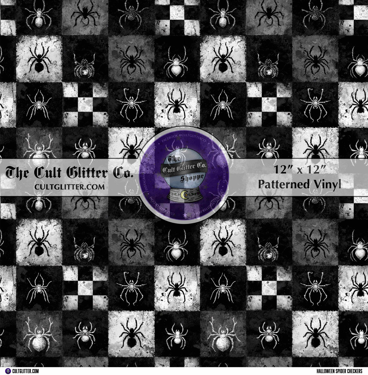 Halloween Spider Checkers - Vinyl