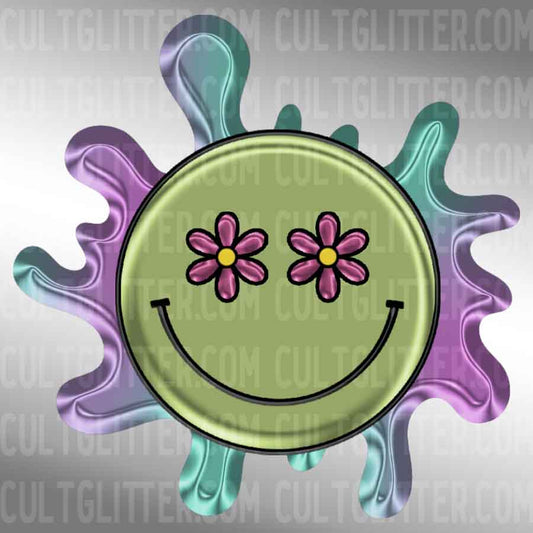 Holo Hippie Smiley Decal