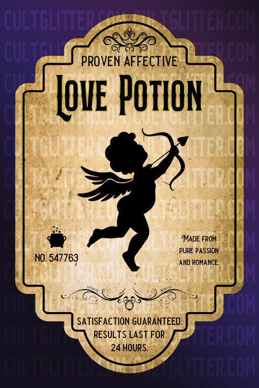 Love Potion Label PNG