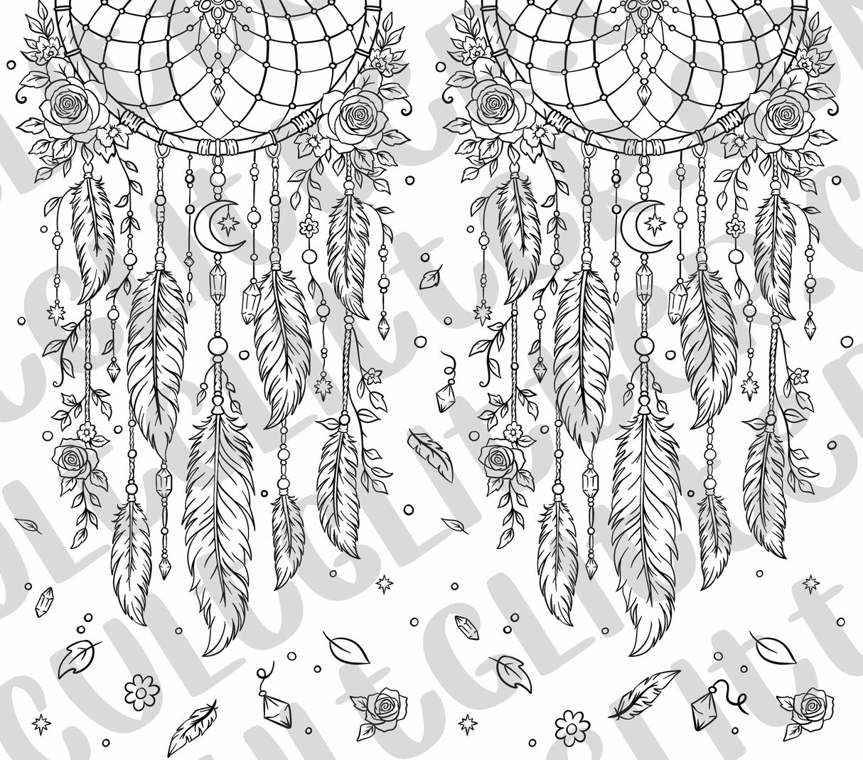 Mystic Moon Dreamcatcher Template