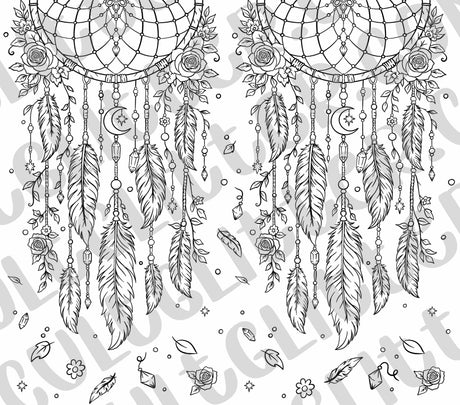 Mystic Moon Dreamcatcher Template
