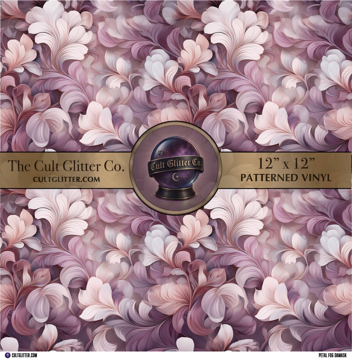 Petal Fog Damask - Vinyl