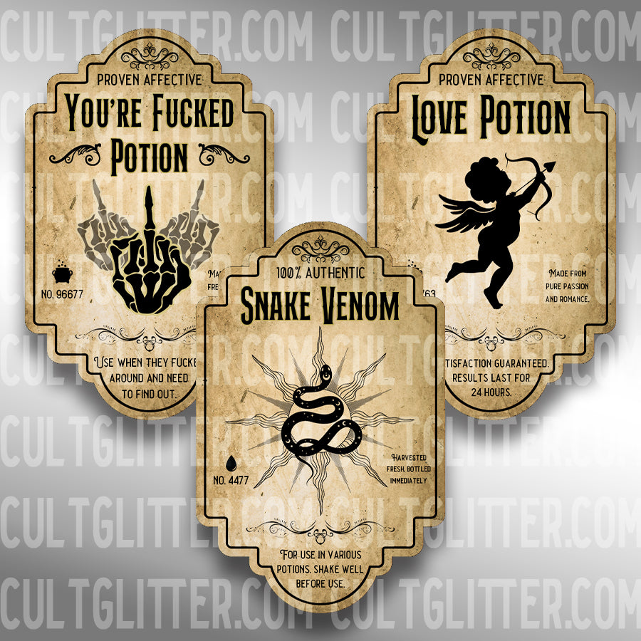 Potion Label PNG Bundle