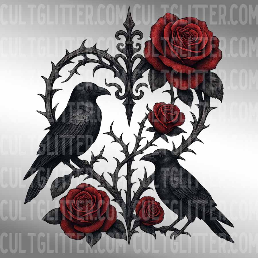 Raven and Roses - Decal