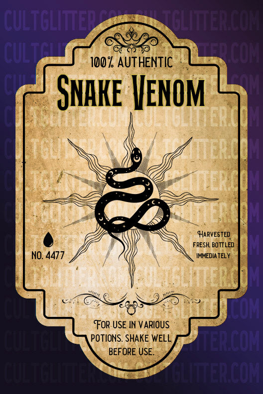 Snake Venom Label PNG