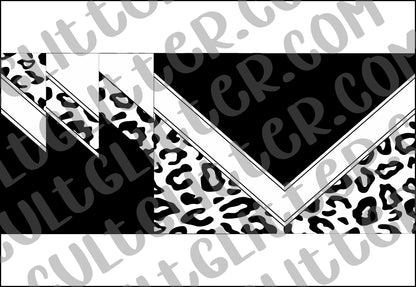 Banded Leopard Print Split V Tumbler Template Bundle