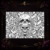 Skull Rose and Weed Tumbler Template