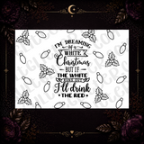 White Christmas Tumbler Template