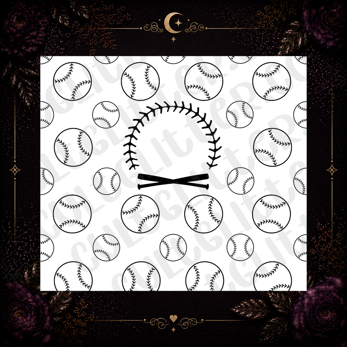 Play Ball Tumbler Template