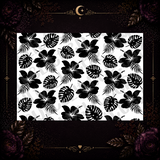 Hibiscus and Monstera Leaves Tumbler Template