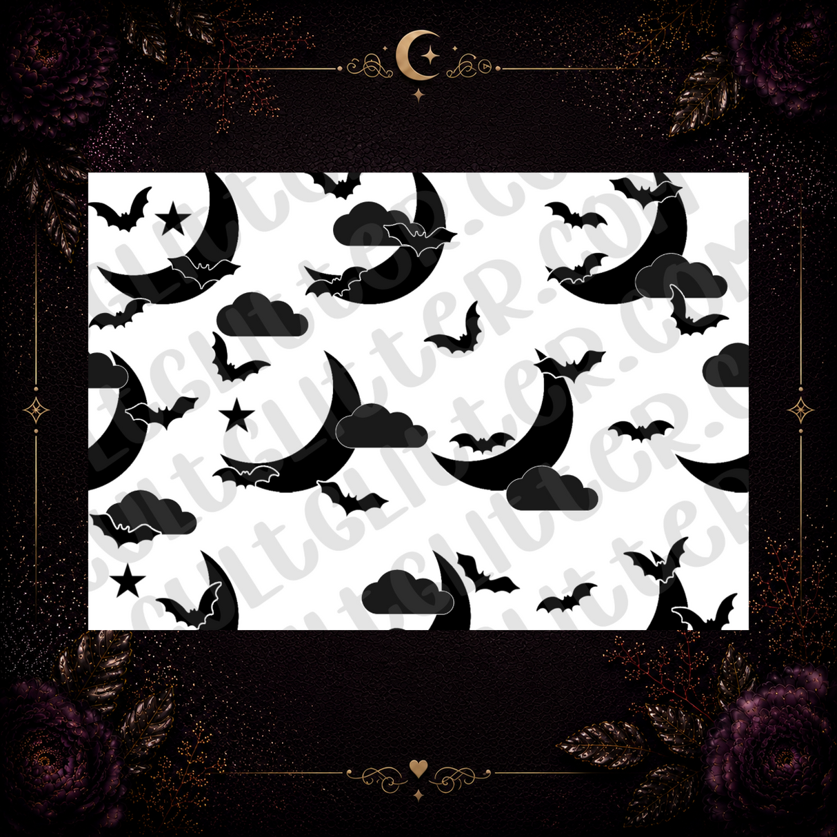 Bats and Moons Tumbler Template