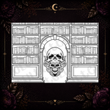 Skull Rose Roman Library Tumbler Template